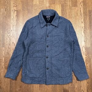 Patagonia Woolie Chore Coat Wool Blend Blue Button Jacket Mens Medium